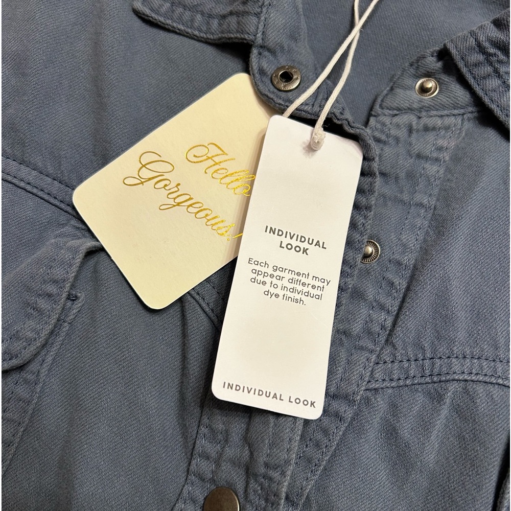 NWT Elan Distressed “Devan” Button Up Jacket - Picture 5 of 7